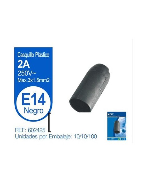 PORTALAMPARA E14 NEGRO