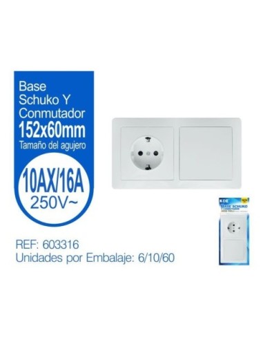 ENCHUFE + INTERRUPTOR 10AX/16A