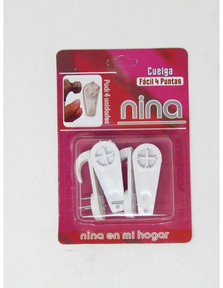 CUELGA FACIL 4 PUNTAS 4 UDS 5 CM  SAMSAL