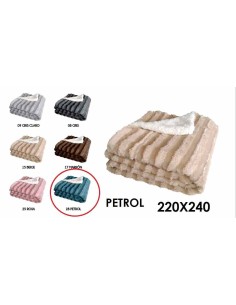 PLAID VISON 220x240 SHERPA STRIPE 5422428