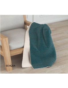 PLAID JACQUARD 160x220 CUT-SQUARES SHERPA 5388902