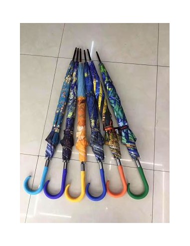 PARAGUAS ESTAMPADO AZUL Y AMARILLO