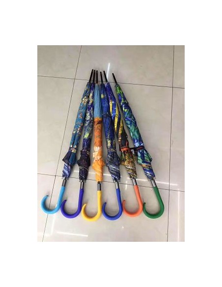 PARAGUAS ESTAMPADO AZUL Y AMARILLO