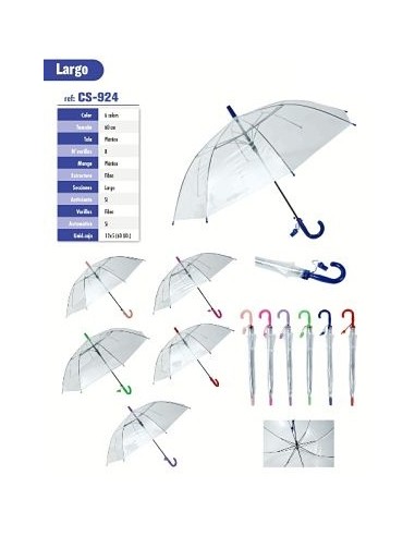 PARAGUAS CS-924 INFANTIL TRANSPARENTE