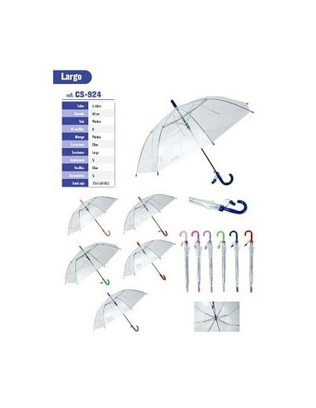 PARAGUAS CS-924 INFANTIL TRANSPARENTE