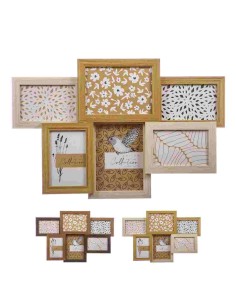 PORTAFOTOS MULTIPLE 6 MADERA