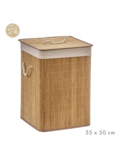 CESTO PARA ROPA BAMBU FORRADO CON TELA