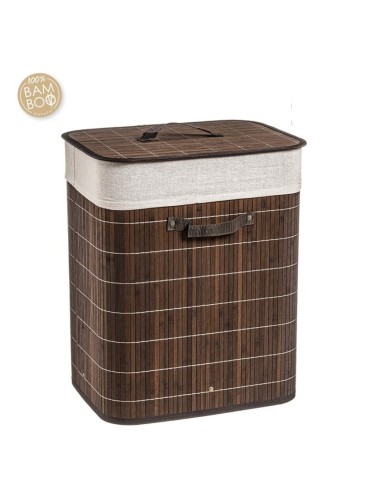 CESTO PARA ROPA BAMBU FORRADO CON TELA DRK