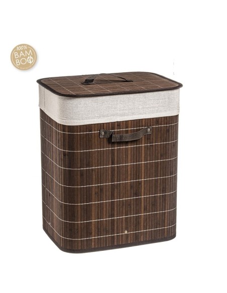 CESTO PARA ROPA BAMBU FORRADO CON TELA DRK