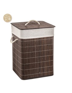 CESTO PARA ROPA BAMBU FORRADO CON TELA DRK