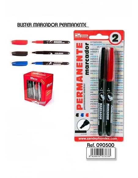 ROTULADORES PERMANENTE COLORES 2 UDS
