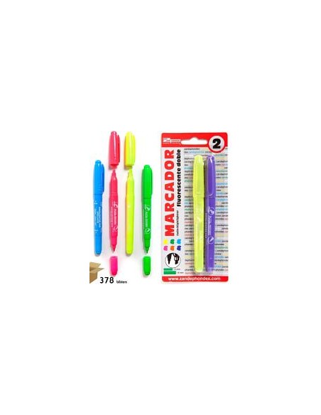 FLUORESCENTE ROTULADOR DOBLE PUNTA 2U