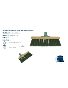 ESCOBA 30CM JARDIN SIN MANGO