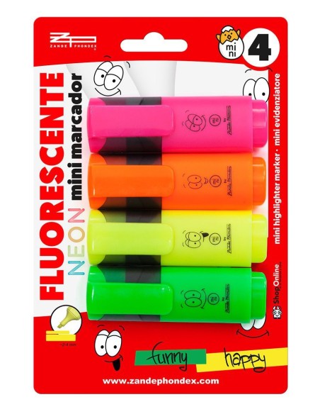 FLUORESCENTE ROTULADORES ZP MINI 4UDS