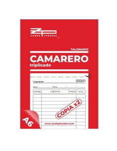 TALANORAIOS CAMARERO A7 + 2 COPIAS