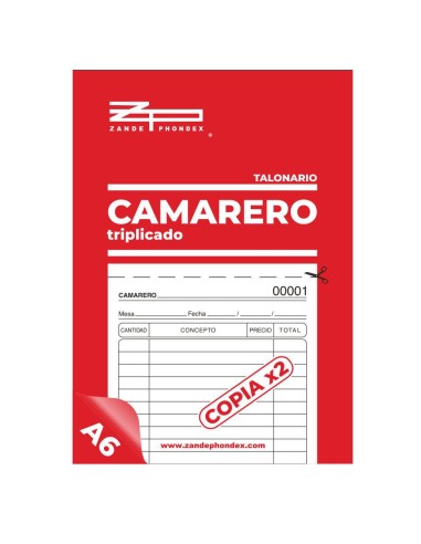 TALANORAIOS CAMARERO A7 + 2 COPIAS