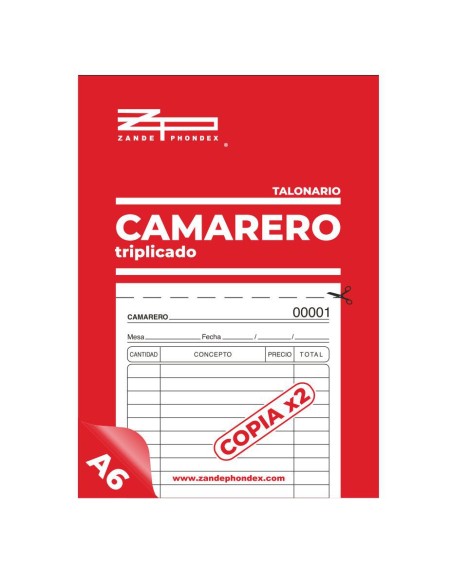 TALANORAIOS CAMARERO A7 + 2 COPIAS