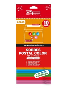 SOBRES 10UND 120X176 COLORES SURTIDOS