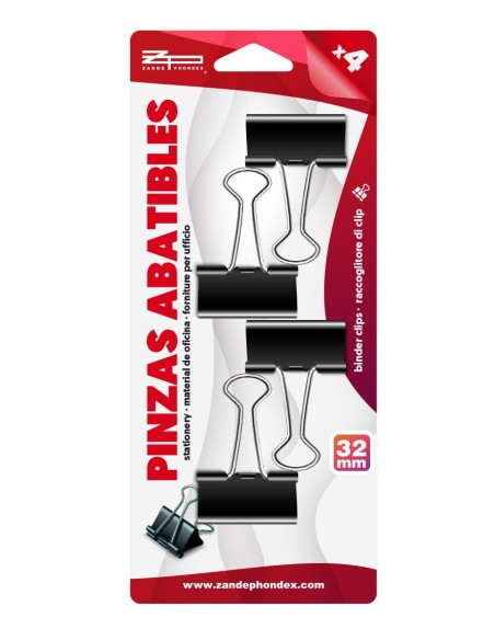 PINZAS ABATIBLES 32MM 4UDS