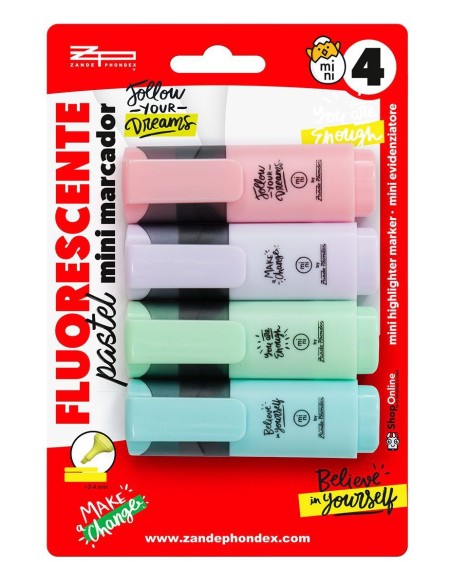 FLUORESCENTE B/4 MINI PASTEL