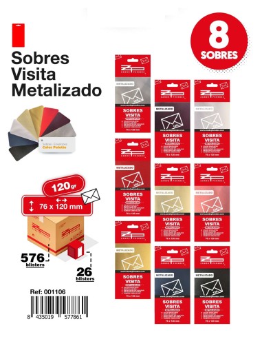 SOBRES 8UND 76x120 METALIZADOS