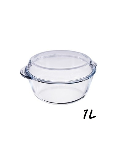 FUENTE 1L C/TAPA VIDRIO RED ALORNO