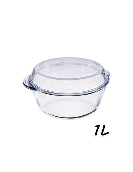 FUENTE 1L C/TAPA VIDRIO RED ALORNO