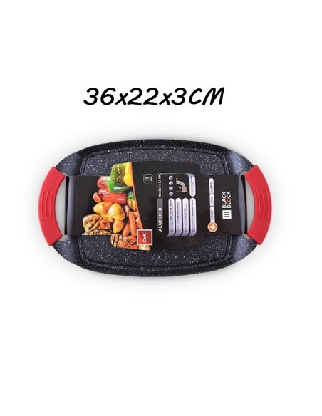 PLANCHA 36X22X3CM INDUCCION BLACKBLOCK