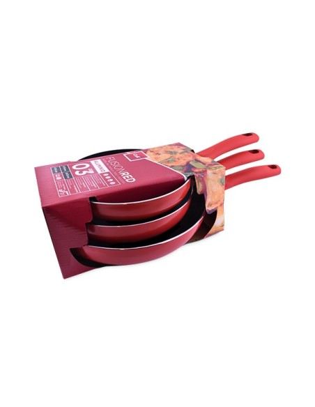 COK SET 3 SARTENES FUSION RED 18+20+24 cm CT6