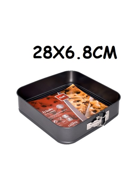 TARTERA CUADRADA DESMONTABLE 28X6,8 CM CT12