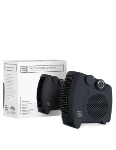 CALEFACTOR 2000W 24X24CM CUADRADO NEGRO