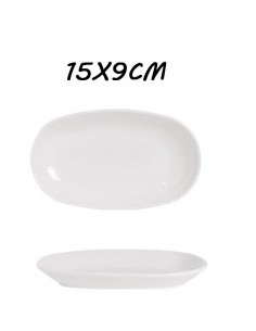 BANDEJA OVAL 15X9CM  CANDEM BLANCA B36K2