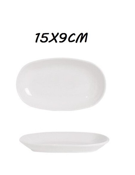 BANDEJA OVAL 15X9CM  CANDEM BLANCA B36K2