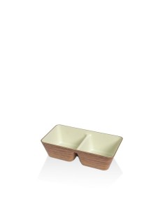 PLATO HONDO 17X9CM DOBLE SNACK BLANCO PS  CT24