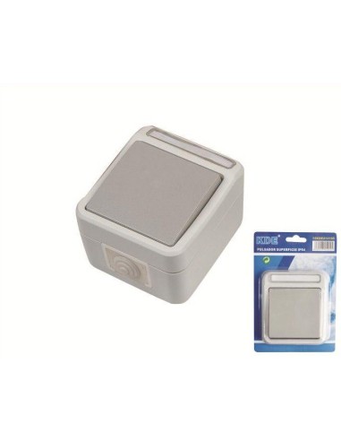 INTERRUPTOR SUPERFICIE BLANCO Y GRIS