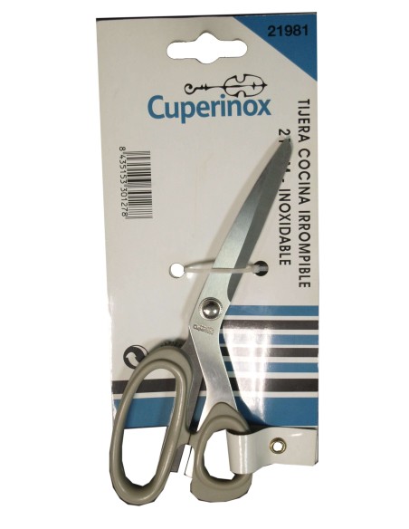 TIJERA 21CM COCINA GRIS IRROMPIBLE