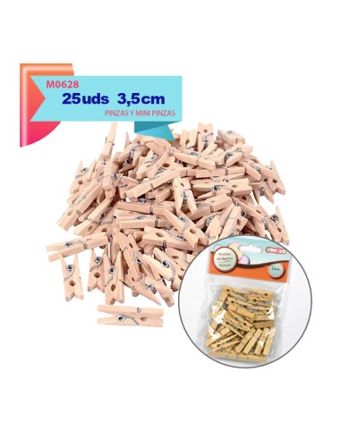 PINCITAS DE MADERA 3,5 CM NATURAL
