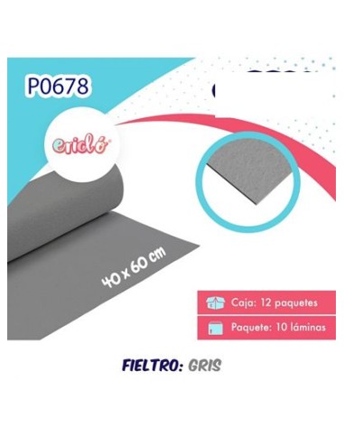 FIELTRO 40X60 CM GRIS