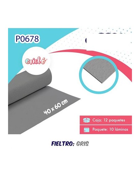 FIELTRO 40X60 CM GRIS