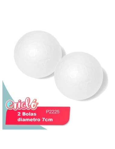 BOLA DE POREX 7CM 2UDS
