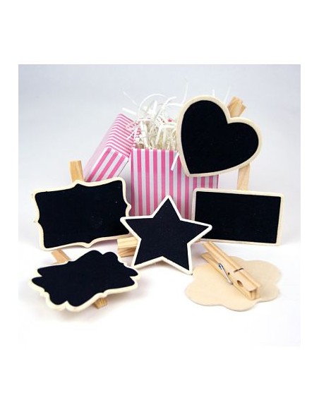 MINI PIZARRA CON PINA MADERA