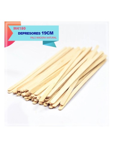 DEPRESORES 19CM DE MADERA FINOS NATURAL