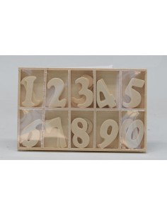 SET NUMEROS DE MADERA APROX 3.5 CM