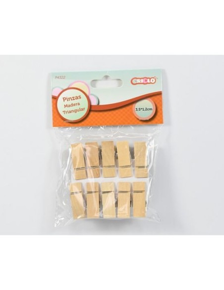 PINZAS DE MADERA TRIANGULAR 3.5X1.2 CM