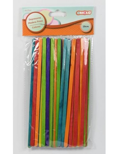 DEPRESORES 19CM MADERA FINOS DE COLORES