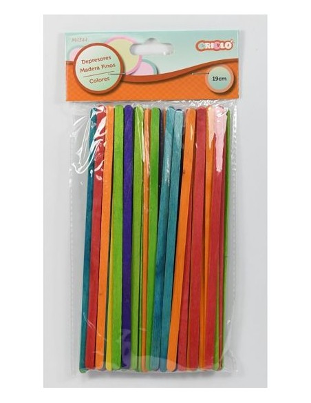DEPRESORES 19CM MADERA FINOS DE COLORES