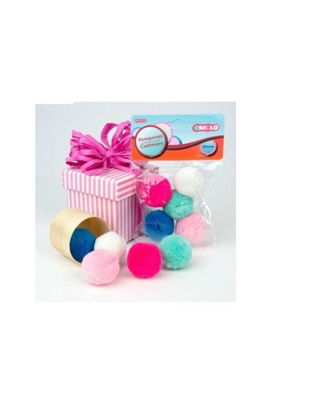 POMPONES CASHMERE DE COLORES 35MM
