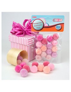 POMPONES CASHMERE ROSA 20MM