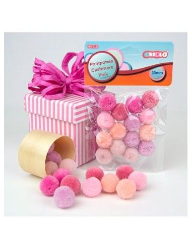 POMPONES CASHMERE ROSA 20MM