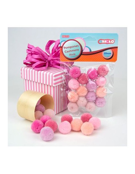 POMPONES CASHMERE ROSA 20MM